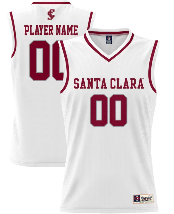 Mens Santa Clara University Custom White College Basketball Swingman Jersey->customized ncaa jersey->Custom Jersey